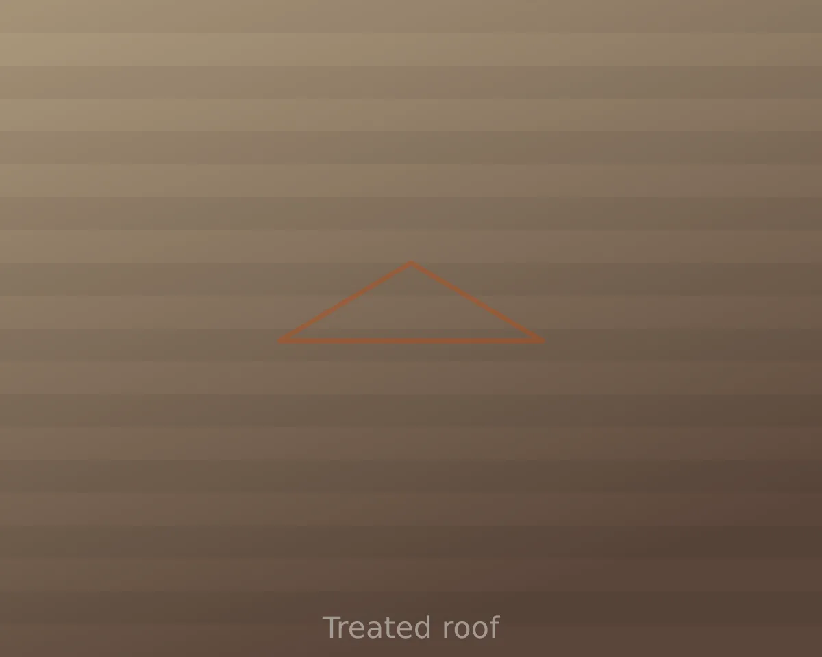 Sound asphalt shingle roof after treatment